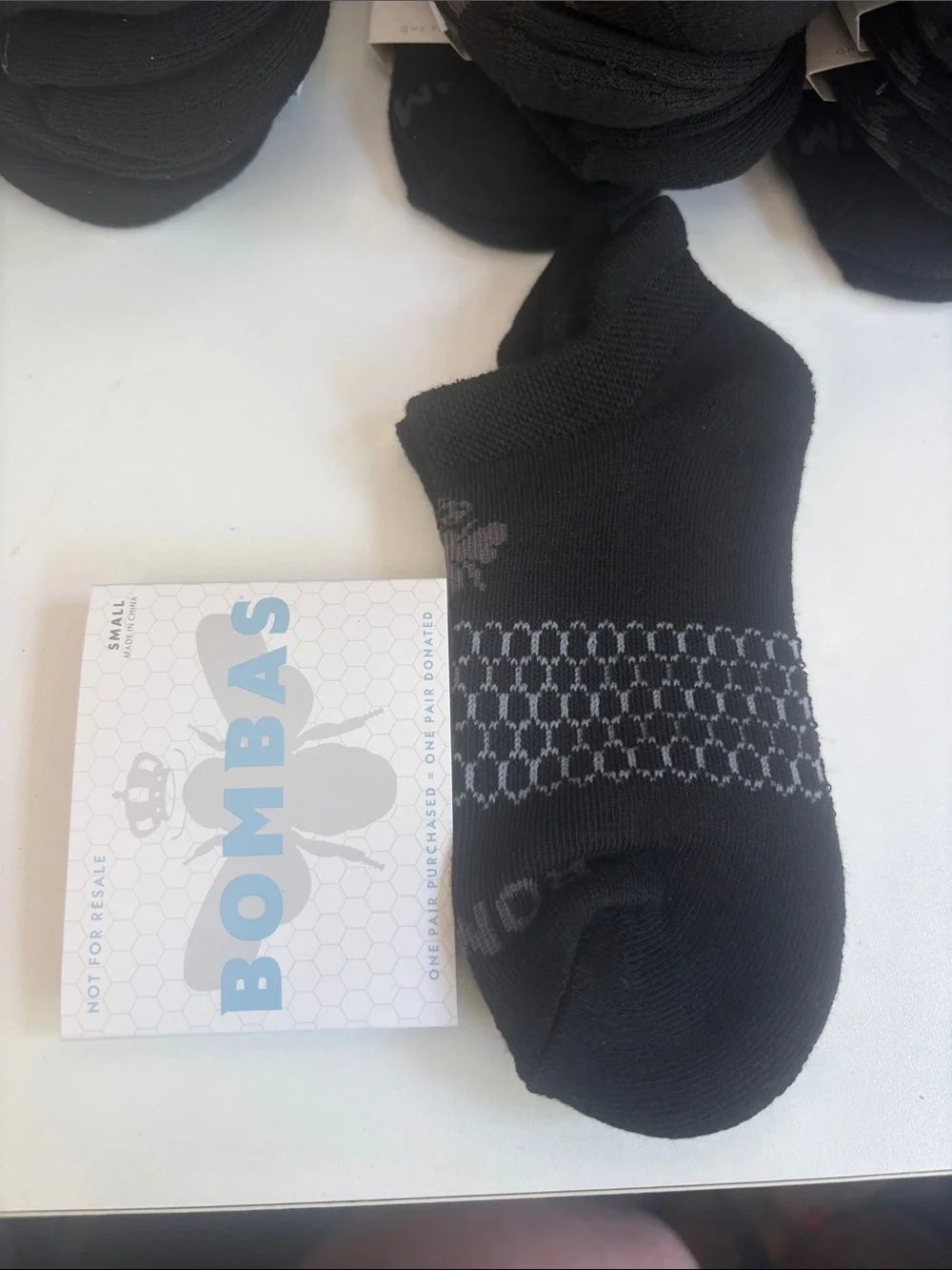 Bombas size small  No-Show Athletic Socks - Black 25 pairs